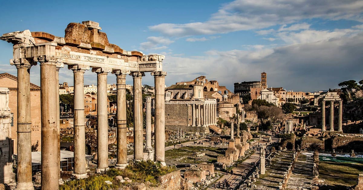 roman forum entrance header