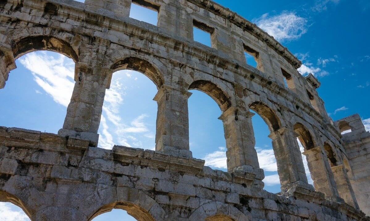 The history of Colosseum Rome