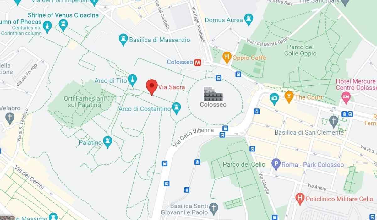 via_sacra_map Rome Map