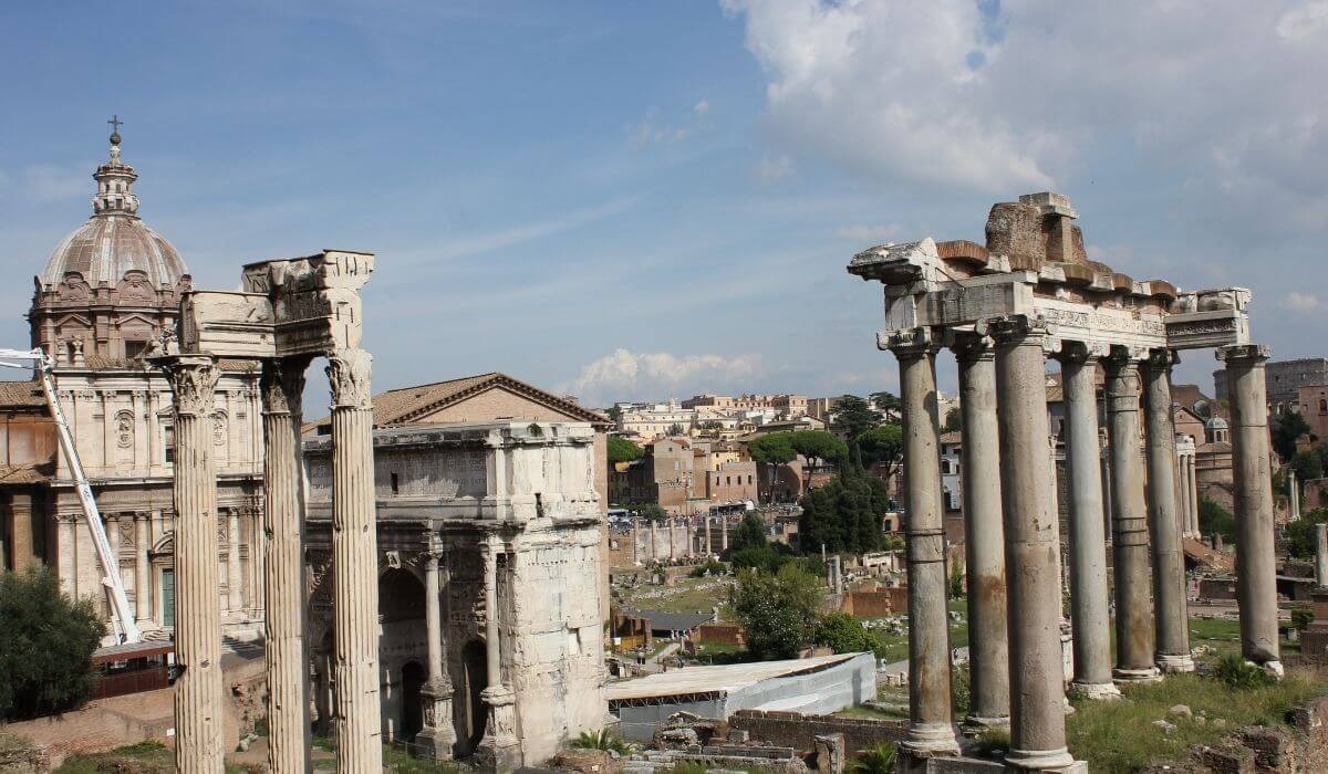 The Temple of Saturn in Roman Forum