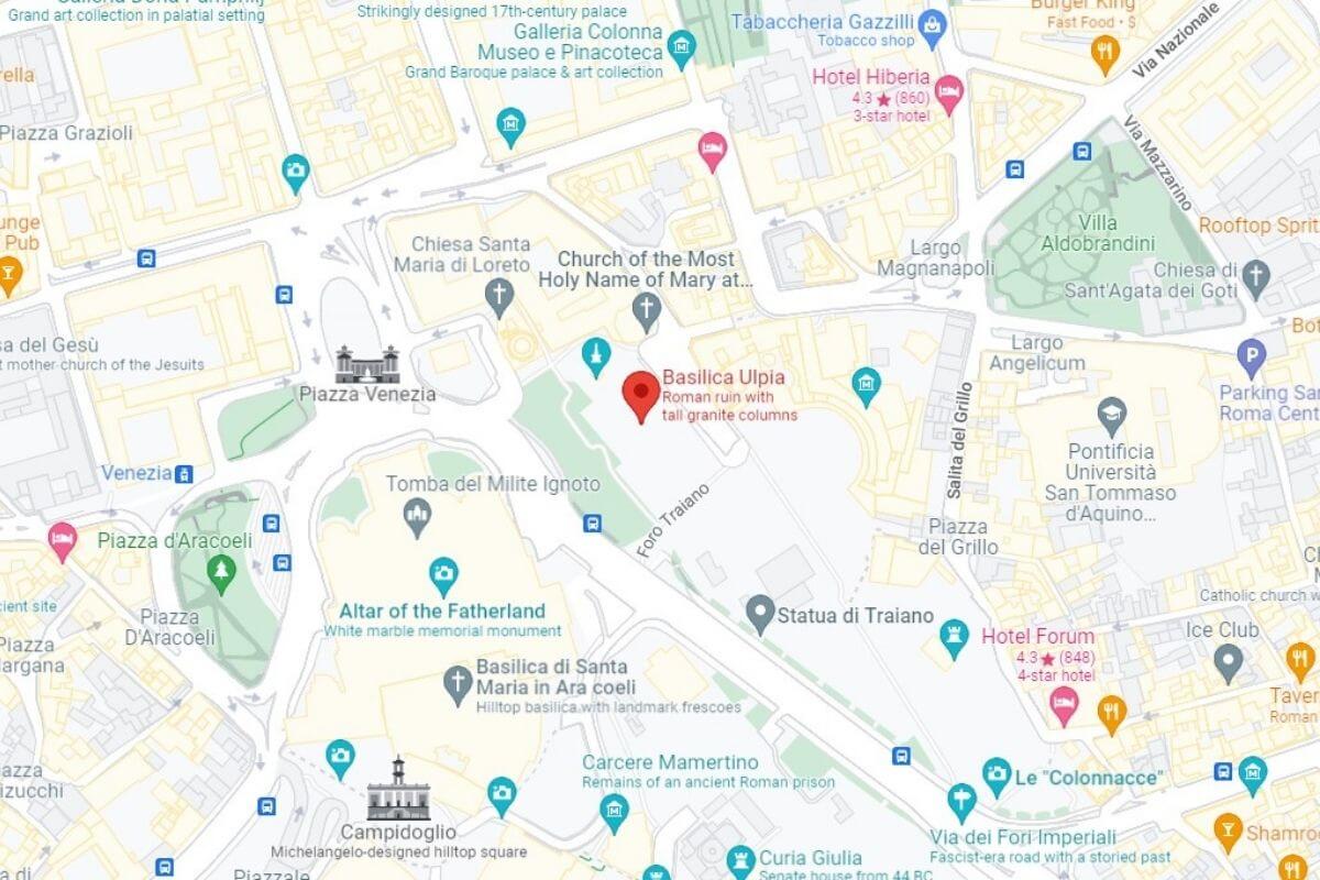 Basilica Ulpia map location