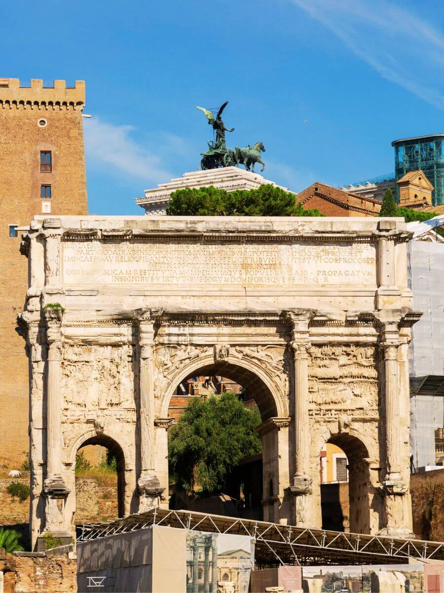 visiting Arch Of Septimius Severus in Rome
